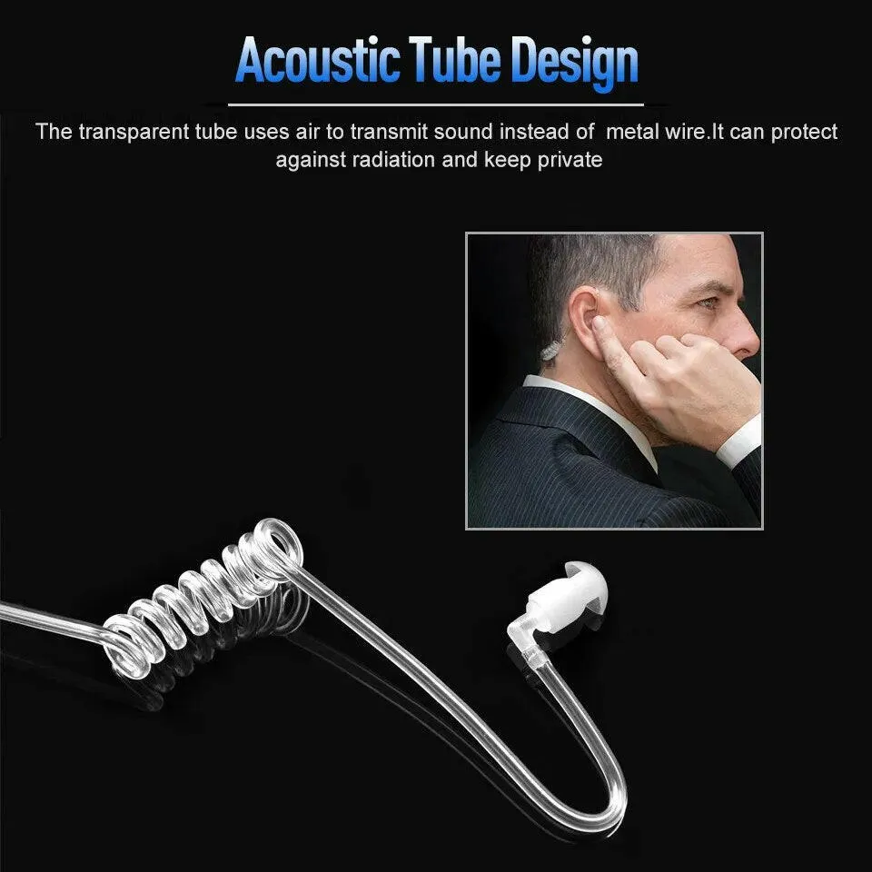 10pcs Retevis Walkie Talkie Earpiece Acoustic Tube Headset Transceiver For Kenwood Baofeng UV 5R UV 82 888S H777 RT622 RB618