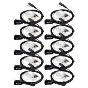 10pcs Retevis Walkie Talkie Earpiece Acoustic Tube Headset Transceiver For Kenwood Baofeng UV 5R UV 82 888S H777 RT622 RB618