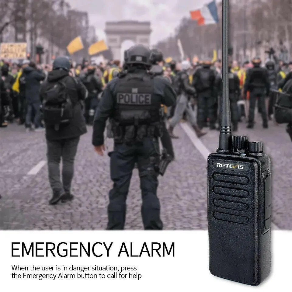 10W High Power Walkie Talkie 2pcs Retevis RT1 3000mAh Two Way Radio UHF Long Range Walkie-Talkie For Factory Warehouse Farm