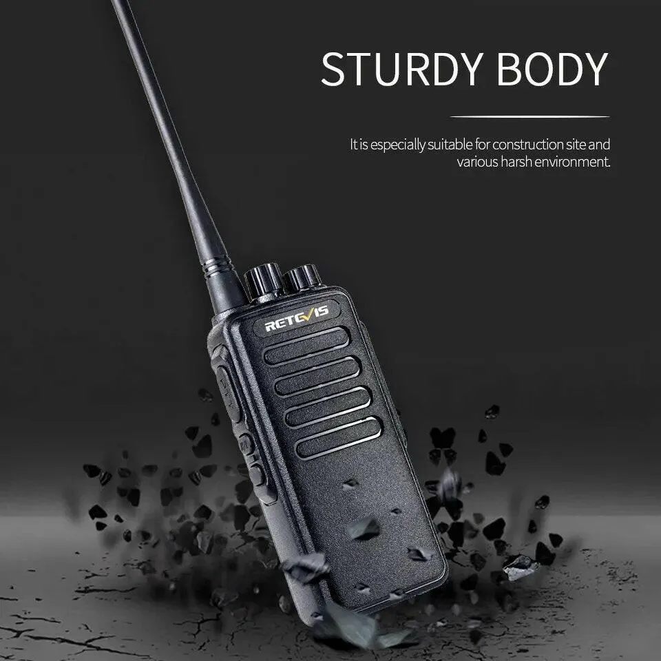 10W High Power Walkie Talkie 2pcs Retevis RT1 3000mAh Two Way Radio UHF Long Range Walkie-Talkie For Factory Warehouse Farm