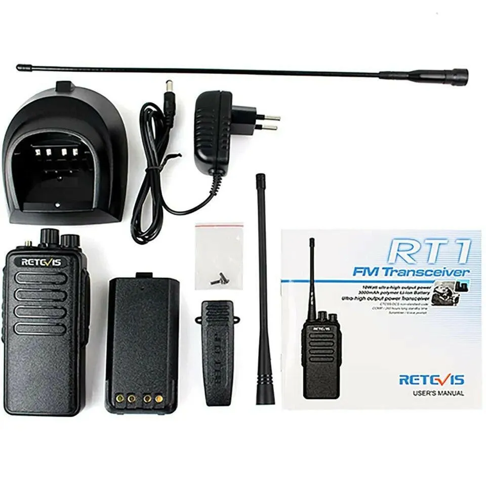 10W Powerful Walkie Talkie Long Range 10 km Retevis RT1 UHF High Class Two-way Radio walkie-talkie for Hunting Business