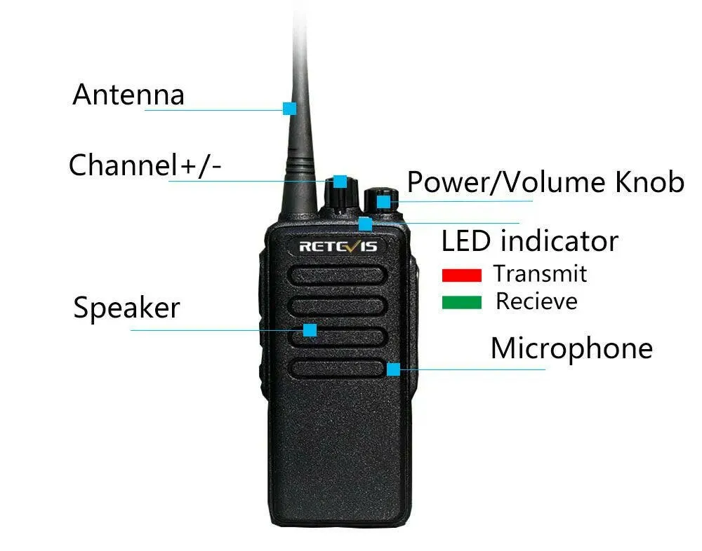 10W Powerful Walkie Talkie Long Range 10 km Retevis RT1 UHF High Class Two-way Radio walkie-talkie for Hunting Business