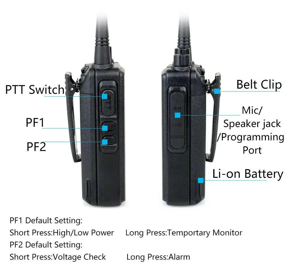 10W Powerful Walkie Talkie Long Range 10 km Retevis RT1 UHF High Class Two-way Radio walkie-talkie for Hunting Business