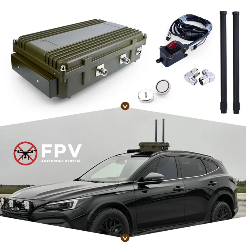 2 Channel installation-free Vehicle Mounted Anti Drone System Defence Portable For Car Use Anti FPV Drone Customisable Frequency