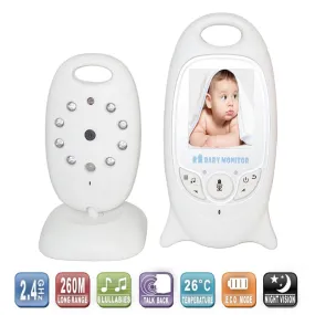 2 inch Color Video Wireless Baby Monitor With Camera Baba Electronic Security 2 Talk Nigh Vision IR LED Temperature Monitoring