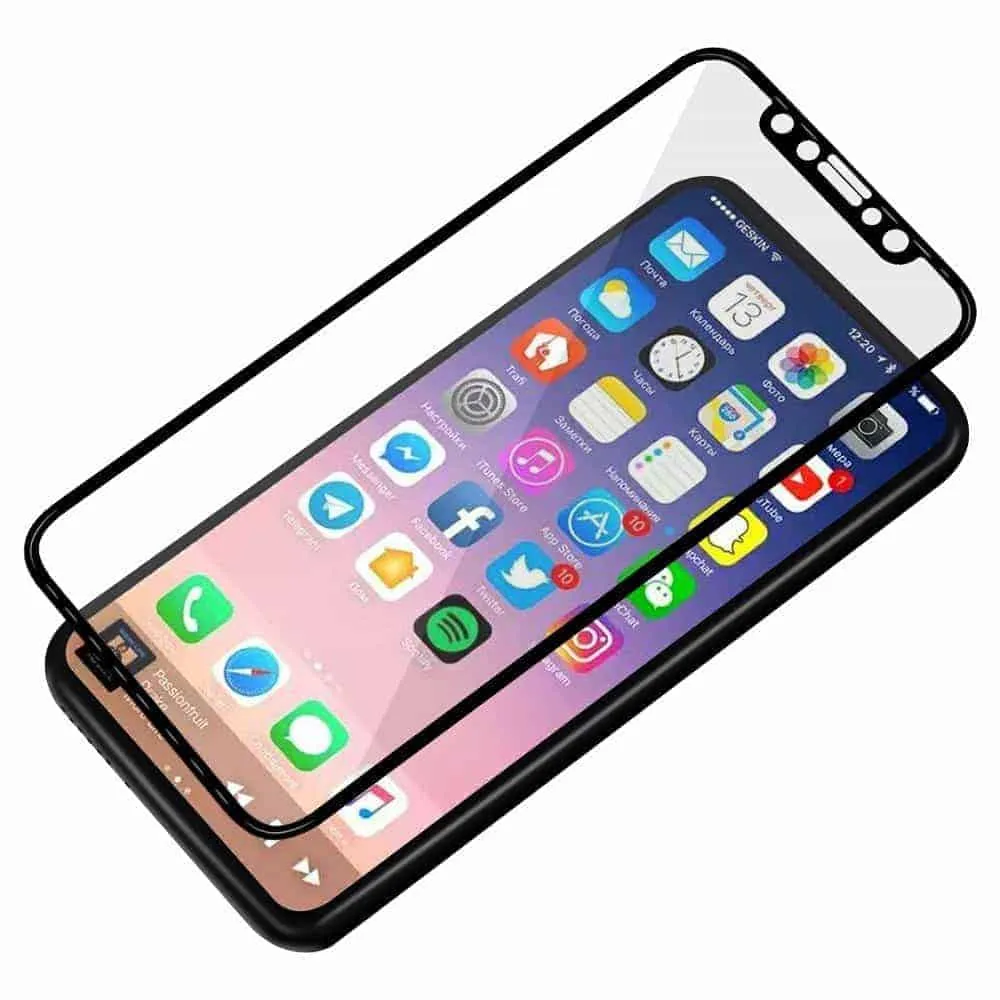 2 Pack iPhone X Screen Protector Tempered Glass Black