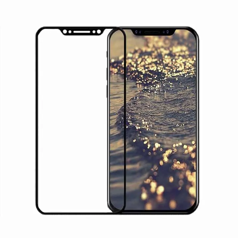2 Pack iPhone X Screen Protector Tempered Glass Black
