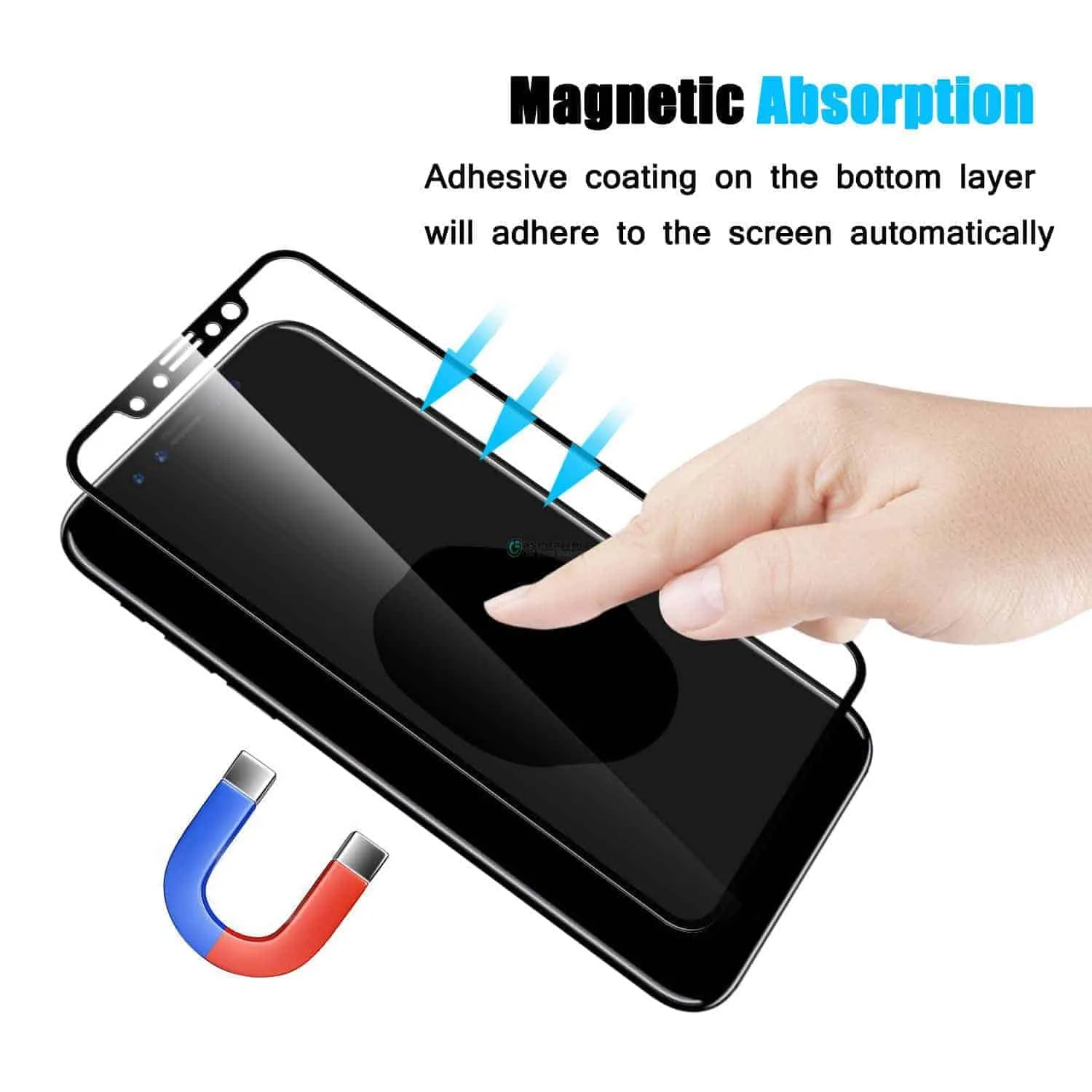 2 Pack iPhone X Screen Protector Tempered Glass Black