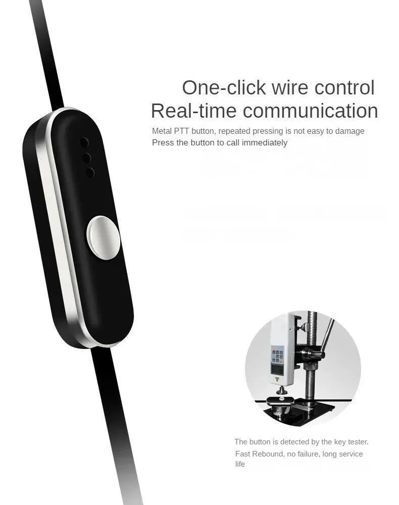 2 Pin Walkie-Talkie Headset Wired Two Way Ham Radio Earpiece Earphone For Baofeng BF-888S UV5R Walkie Talkie 993 Earwear