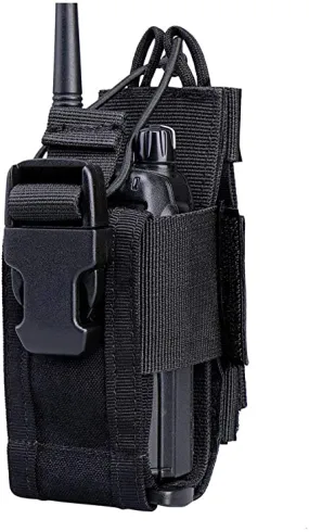 2 way radio molle pouch black