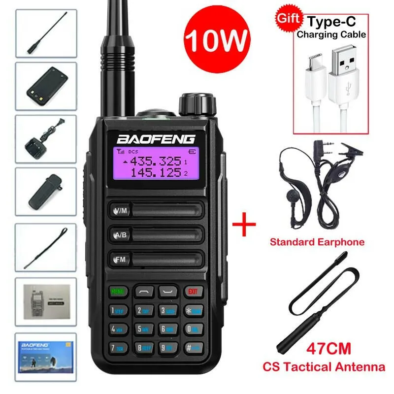 2023 Baofeng UV-16 MAX V2 Professional 10W Upgraded Of UV-5R UV-10R Walkie Talkie IP68 Waterproof Long Range Dual Band Ham Radio