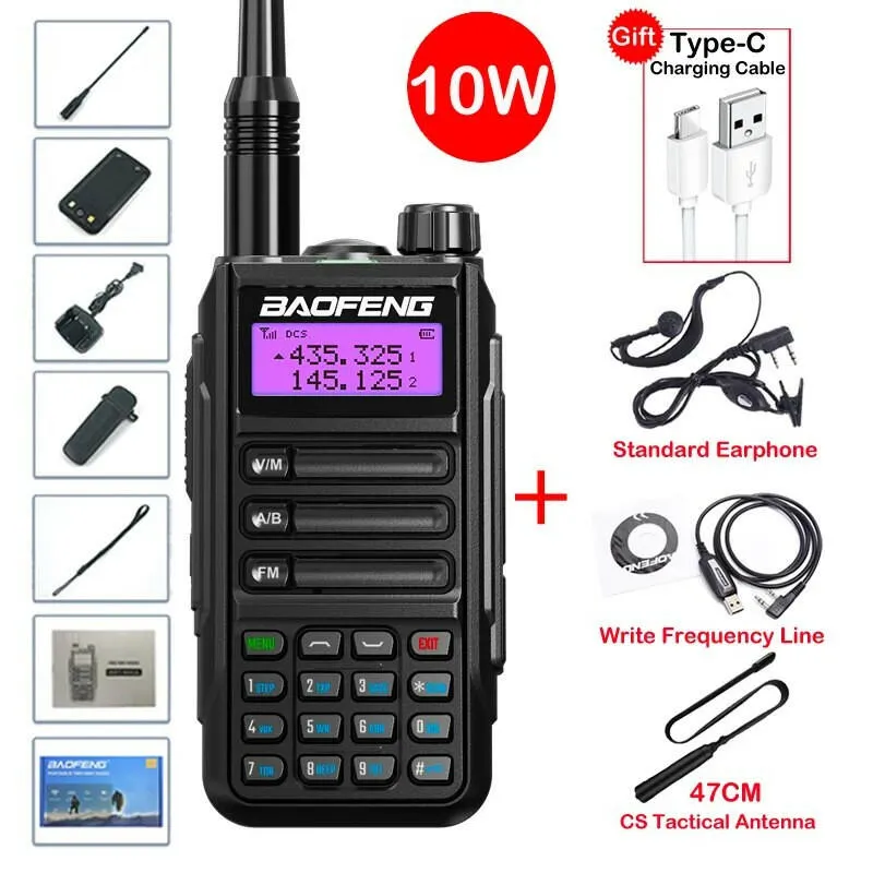 2023 Baofeng UV-16 MAX V2 Professional 10W Upgraded Of UV-5R UV-10R Walkie Talkie IP68 Waterproof Long Range Dual Band Ham Radio