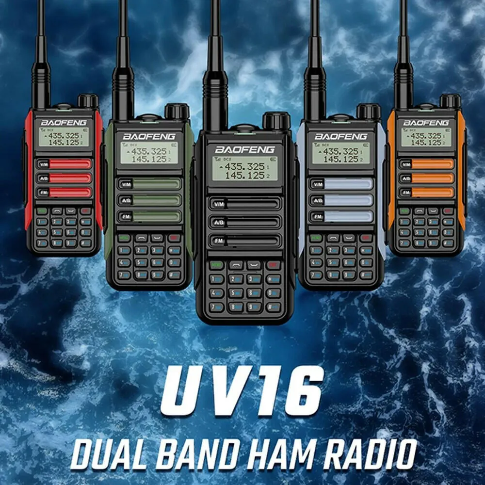 2023 Baofeng UV-16 MAX V2 Professional 10W Upgraded Of UV-5R UV-10R Walkie Talkie IP68 Waterproof Long Range Dual Band Ham Radio