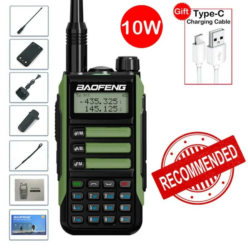 2023 Baofeng UV-16 MAX V2 Professional 10W Upgraded Of UV-5R UV-10R Walkie Talkie IP68 Waterproof Long Range Dual Band Ham Radio