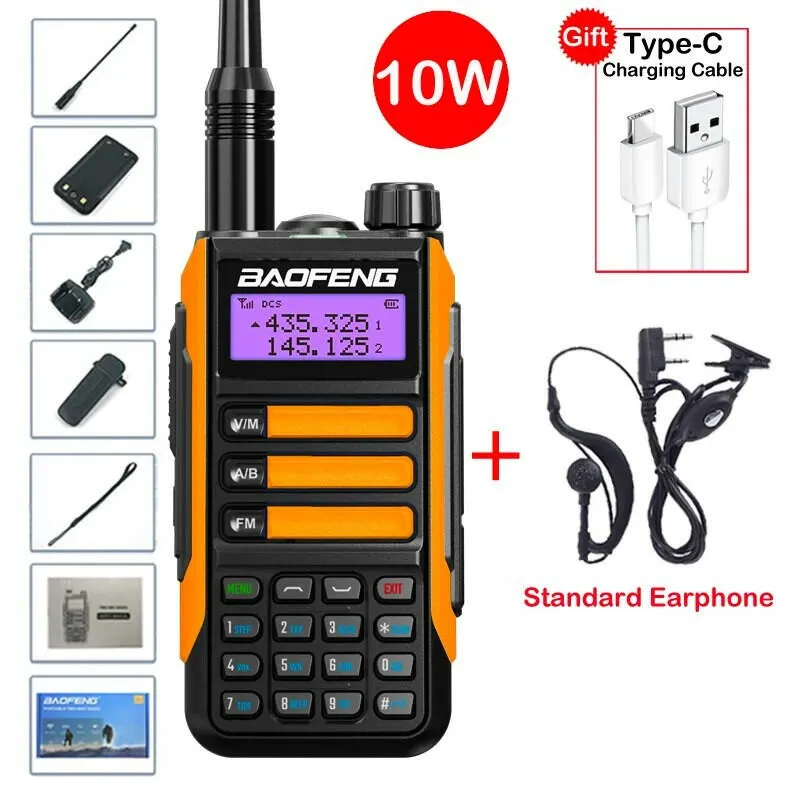 2023 Baofeng UV-16 MAX V2 Professional 10W Upgraded Of UV-5R UV-10R Walkie Talkie IP68 Waterproof Long Range Dual Band Ham Radio