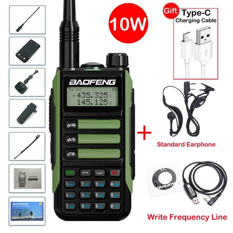 2023 Baofeng UV-16 MAX V2 Professional 10W Upgraded Of UV-5R UV-10R Walkie Talkie IP68 Waterproof Long Range Dual Band Ham Radio