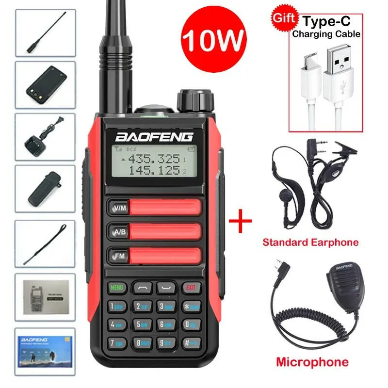 2023 Baofeng UV-16 MAX V2 Professional 10W Upgraded Of UV-5R UV-10R Walkie Talkie IP68 Waterproof Long Range Dual Band Ham Radio