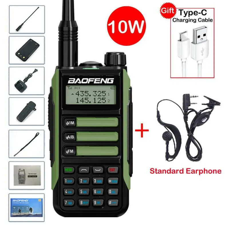 2023 Baofeng UV-16 MAX V2 Professional 10W Upgraded Of UV-5R UV-10R Walkie Talkie IP68 Waterproof Long Range Dual Band Ham Radio
