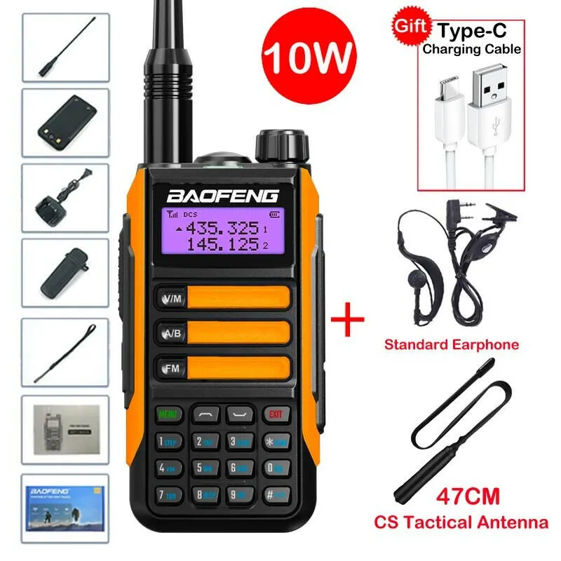 2023 Baofeng UV-16 MAX V2 Professional 10W Upgraded Of UV-5R UV-10R Walkie Talkie IP68 Waterproof Long Range Dual Band Ham Radio