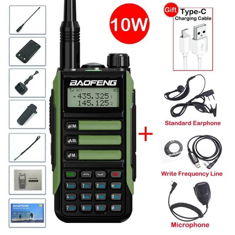 2023 Baofeng UV-16 MAX V2 Professional 10W Upgraded Of UV-5R UV-10R Walkie Talkie IP68 Waterproof Long Range Dual Band Ham Radio