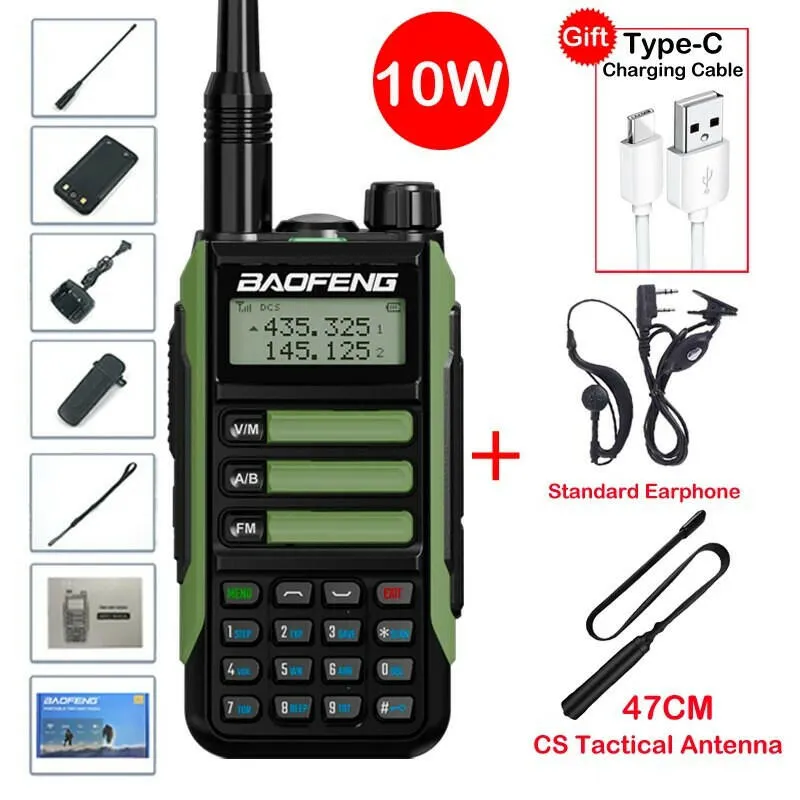 2023 Baofeng UV-16 MAX V2 Professional 10W Upgraded Of UV-5R UV-10R Walkie Talkie IP68 Waterproof Long Range Dual Band Ham Radio