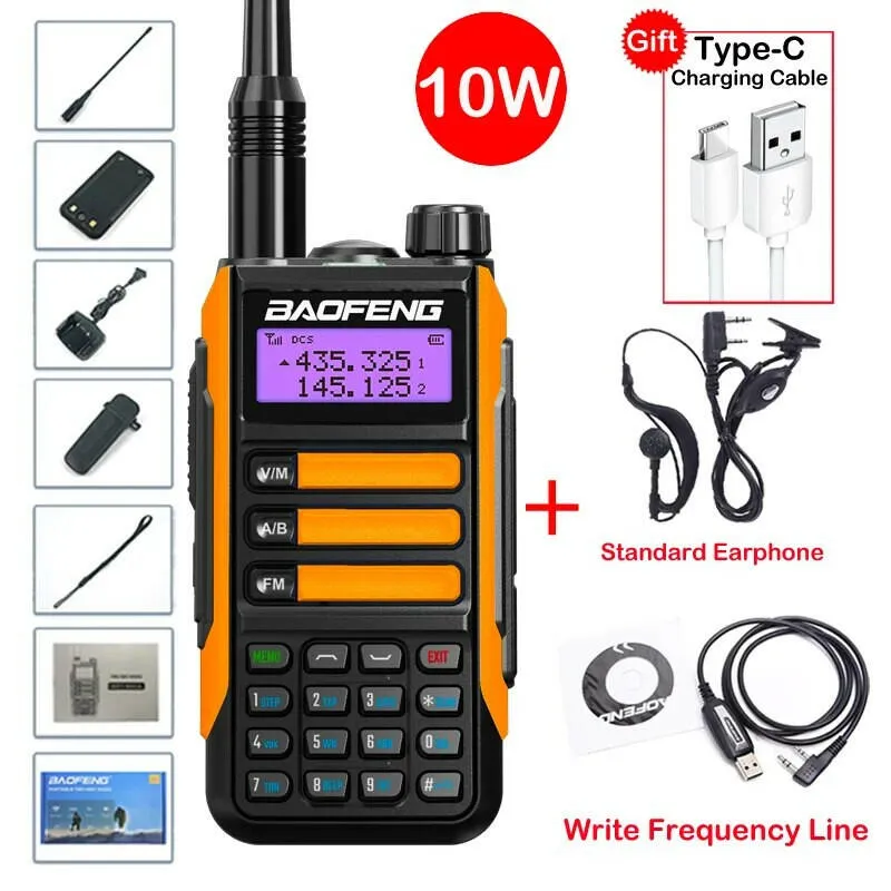 2023 Baofeng UV-16 MAX V2 Professional 10W Upgraded Of UV-5R UV-10R Walkie Talkie IP68 Waterproof Long Range Dual Band Ham Radio