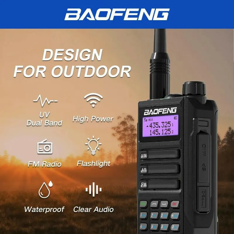 2023 Baofeng UV-16 MAX V2 Professional 10W Upgraded Of UV-5R UV-10R Walkie Talkie IP68 Waterproof Long Range Dual Band Ham Radio