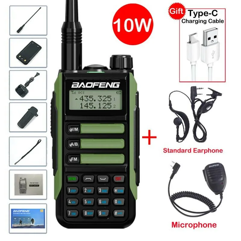 2023 Baofeng UV-16 MAX V2 Professional 10W Upgraded Of UV-5R UV-10R Walkie Talkie IP68 Waterproof Long Range Dual Band Ham Radio