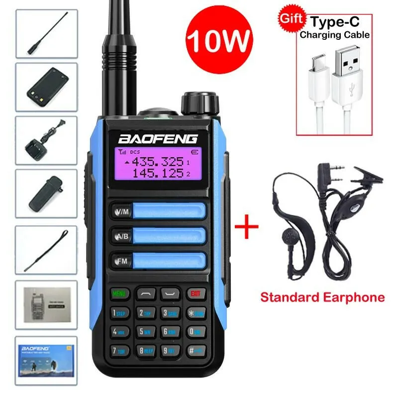 2023 Baofeng UV-16 MAX V2 Professional 10W Upgraded Of UV-5R UV-10R Walkie Talkie IP68 Waterproof Long Range Dual Band Ham Radio
