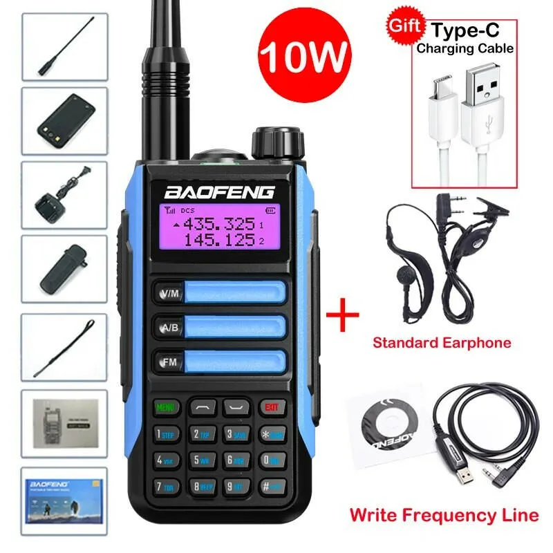 2023 Baofeng UV-16 MAX V2 Professional 10W Upgraded Of UV-5R UV-10R Walkie Talkie IP68 Waterproof Long Range Dual Band Ham Radio