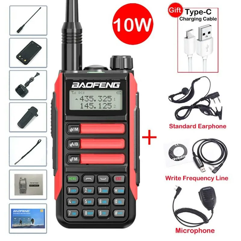 2023 Baofeng UV-16 MAX V2 Professional 10W Upgraded Of UV-5R UV-10R Walkie Talkie IP68 Waterproof Long Range Dual Band Ham Radio