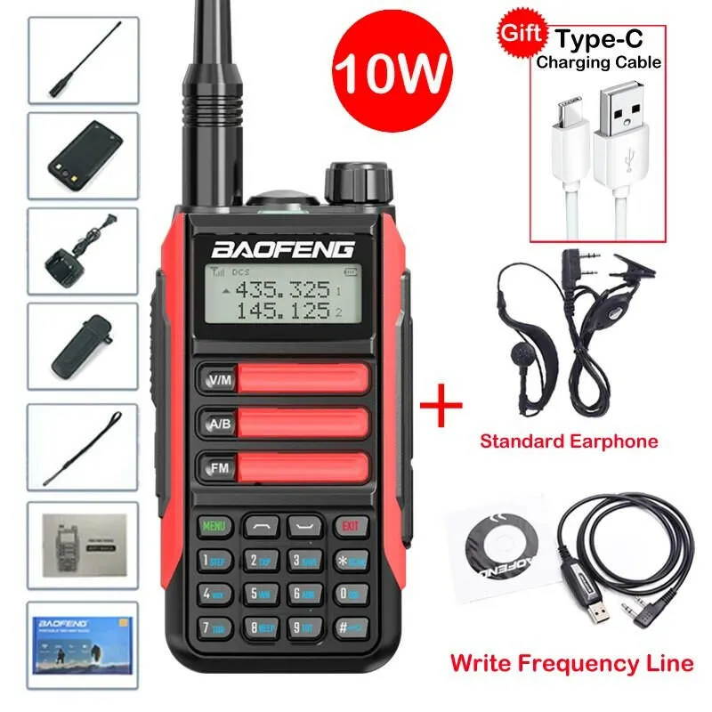 2023 Baofeng UV-16 MAX V2 Professional 10W Upgraded Of UV-5R UV-10R Walkie Talkie IP68 Waterproof Long Range Dual Band Ham Radio