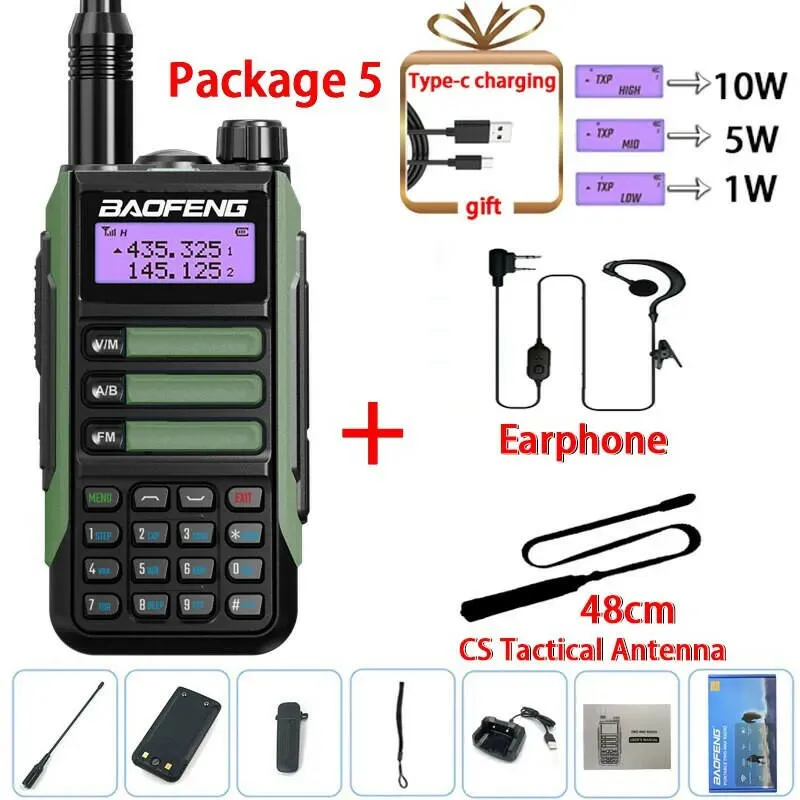 2023 Baofeng UV-16 PRO V2 Professional 10W Upgraded Of UV-5R UV-10R Walkie Talkie IP68 Waterproof Long Range Dual Band Ham Radio