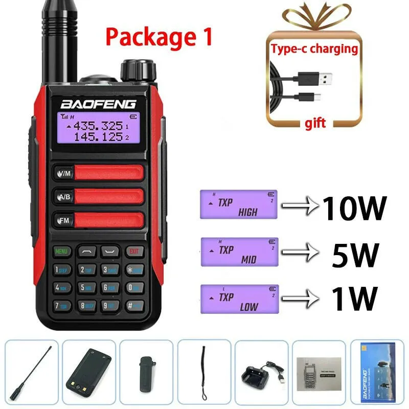 2023 Baofeng UV-16 PRO V2 Professional 10W Upgraded Of UV-5R UV-10R Walkie Talkie IP68 Waterproof Long Range Dual Band Ham Radio