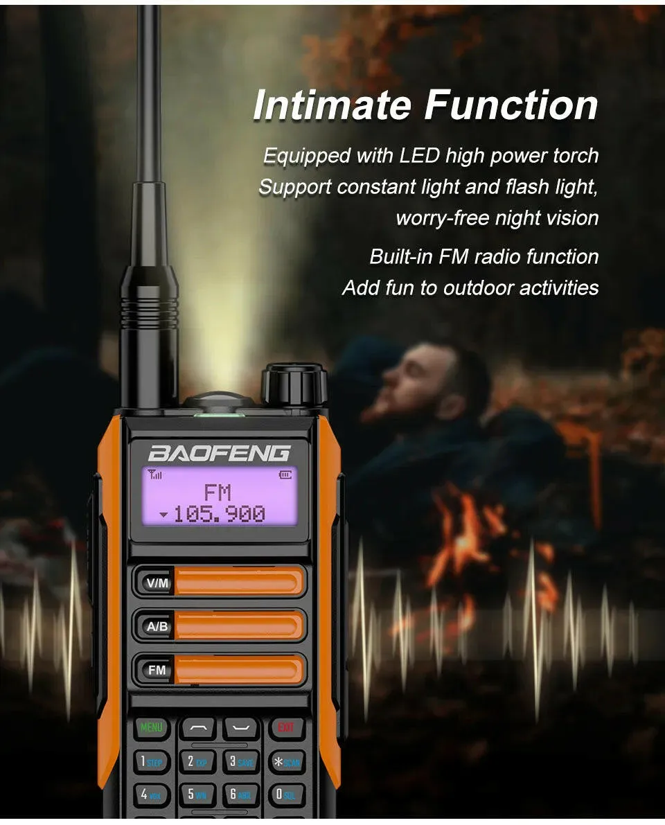 2023 Baofeng UV-16 PRO V2 Professional 10W Upgraded Of UV-5R UV-10R Walkie Talkie IP68 Waterproof Long Range Dual Band Ham Radio