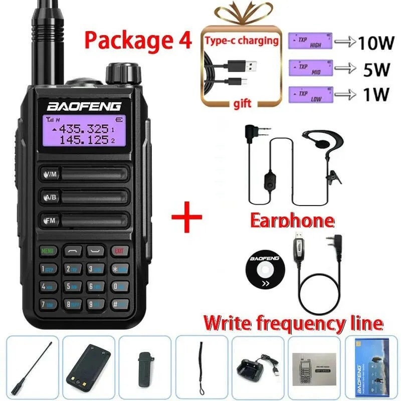 2023 Baofeng UV-16 PRO V2 Professional 10W Upgraded Of UV-5R UV-10R Walkie Talkie IP68 Waterproof Long Range Dual Band Ham Radio