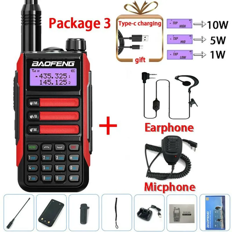 2023 Baofeng UV-16 PRO V2 Professional 10W Upgraded Of UV-5R UV-10R Walkie Talkie IP68 Waterproof Long Range Dual Band Ham Radio