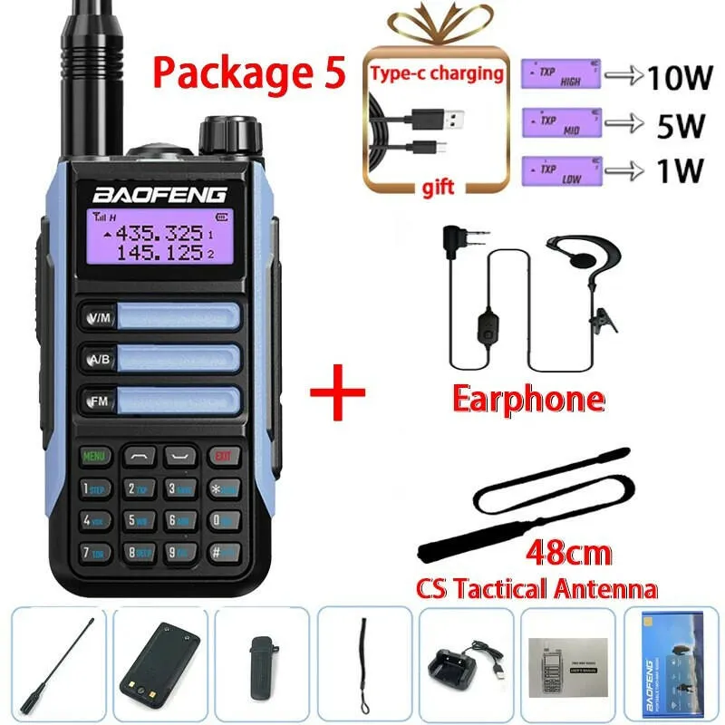 2023 Baofeng UV-16 PRO V2 Professional 10W Upgraded Of UV-5R UV-10R Walkie Talkie IP68 Waterproof Long Range Dual Band Ham Radio