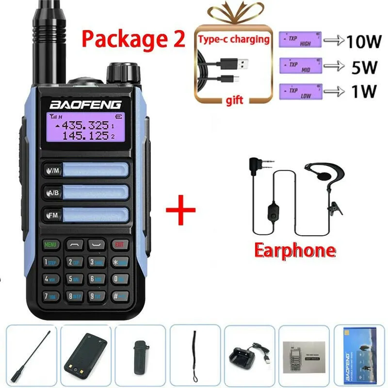 2023 Baofeng UV-16 PRO V2 Professional 10W Upgraded Of UV-5R UV-10R Walkie Talkie IP68 Waterproof Long Range Dual Band Ham Radio