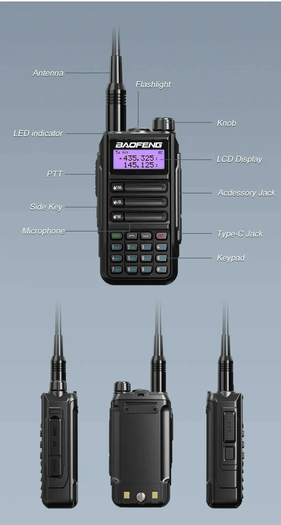 2023 Baofeng UV-16 PRO V2 Professional 10W Upgraded Of UV-5R UV-10R Walkie Talkie IP68 Waterproof Long Range Dual Band Ham Radio