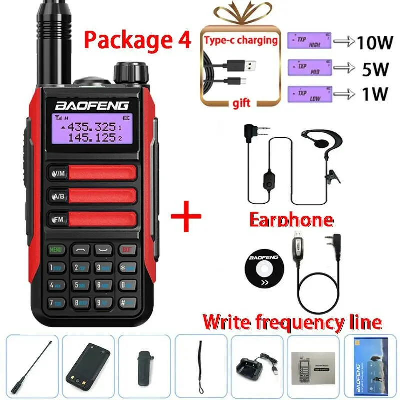 2023 Baofeng UV-16 PRO V2 Professional 10W Upgraded Of UV-5R UV-10R Walkie Talkie IP68 Waterproof Long Range Dual Band Ham Radio