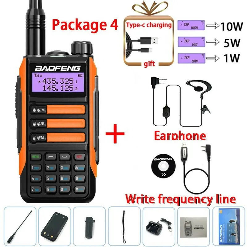 2023 Baofeng UV-16 PRO V2 Professional 10W Upgraded Of UV-5R UV-10R Walkie Talkie IP68 Waterproof Long Range Dual Band Ham Radio