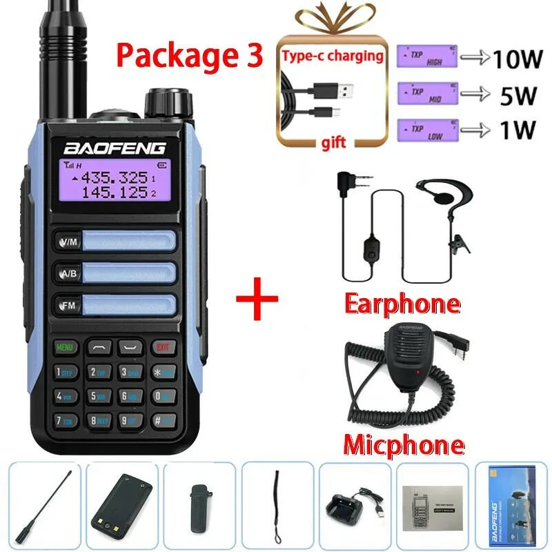 2023 Baofeng UV-16 PRO V2 Professional 10W Upgraded Of UV-5R UV-10R Walkie Talkie IP68 Waterproof Long Range Dual Band Ham Radio