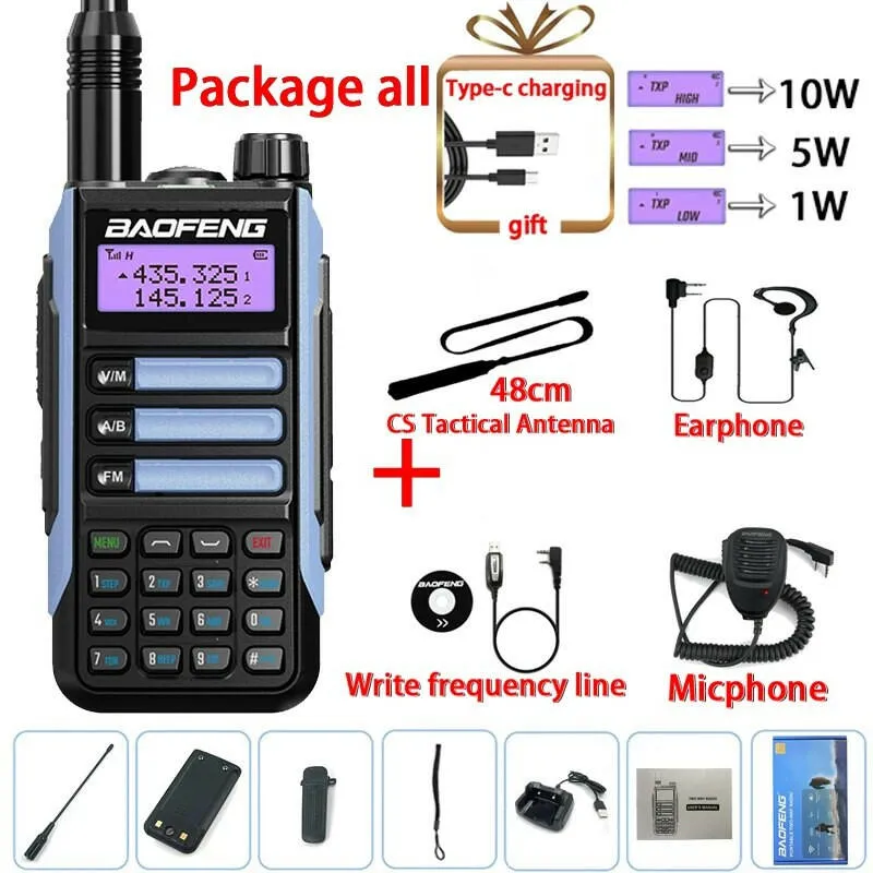 2023 Baofeng UV-16 PRO V2 Professional 10W Upgraded Of UV-5R UV-10R Walkie Talkie IP68 Waterproof Long Range Dual Band Ham Radio