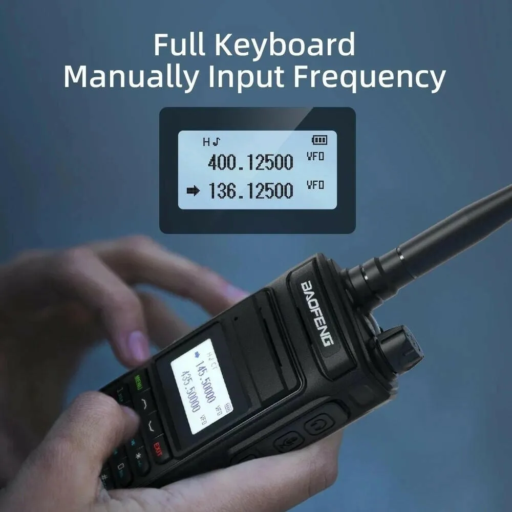 2023 Baofeng UV15 Pro Max True 10W Long Range FM Walkie Talkie 999 Channel Dual Band CB Ham Radio Type-C Charger Two Way Radio