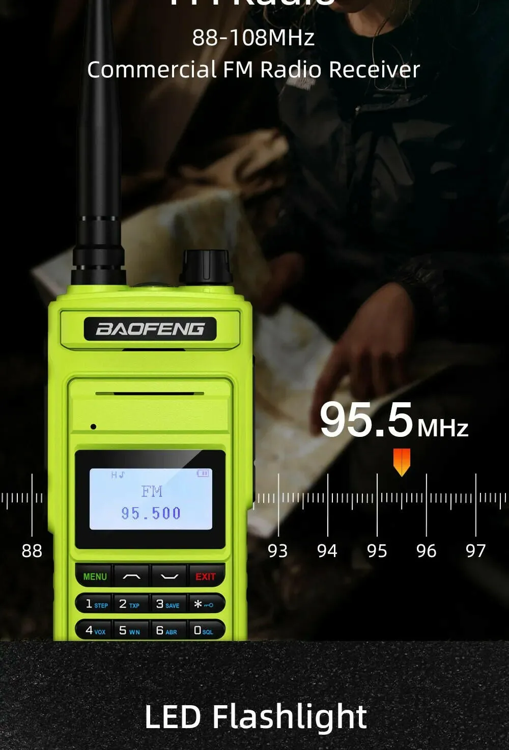 2023 Baofeng UV15 Pro Max True 10W Long Range FM Walkie Talkie 999 Channel Dual Band CB Ham Radio Type-C Charger Two Way Radio