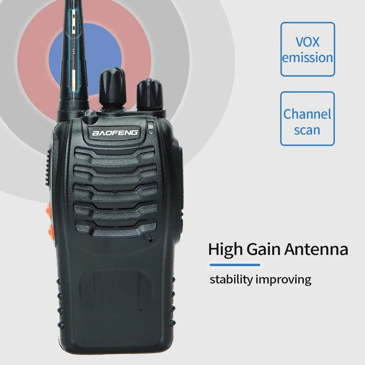 2/4PCS Baofeng BF-888S V2 Walkie Talkie Dual Band Portable Long Range Standby UHF 400-470MHz USB Ham Two Way Radio for Hunting
