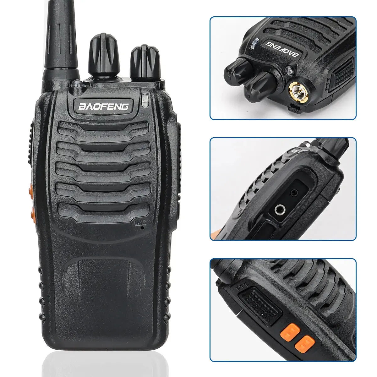 2/4PCS Baofeng BF-888S V2 Walkie Talkie Dual Band Portable Long Range Standby UHF 400-470MHz USB Ham Two Way Radio for Hunting