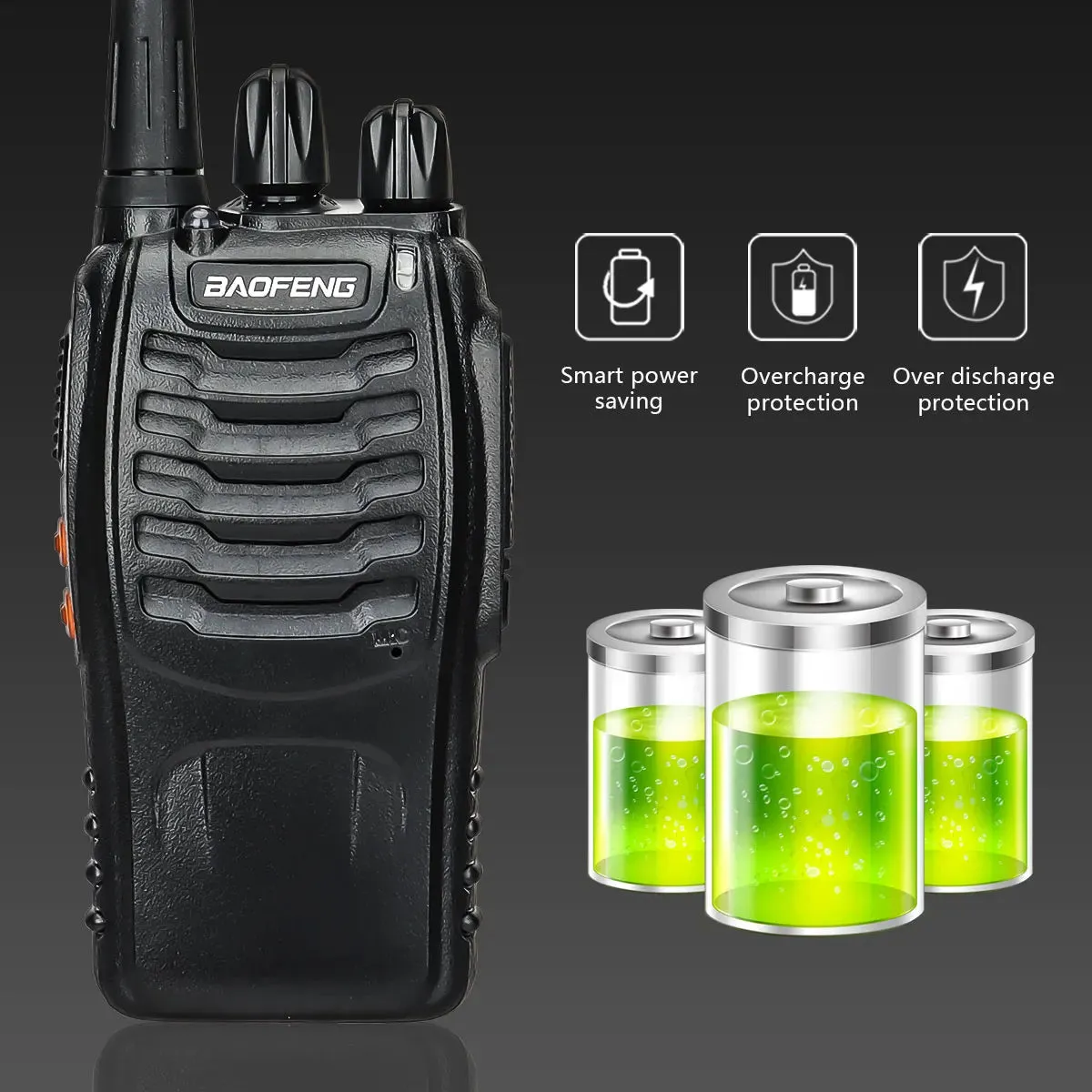 2/4PCS Baofeng BF-888S V2 Walkie Talkie Dual Band Portable Long Range Standby UHF 400-470MHz USB Ham Two Way Radio for Hunting