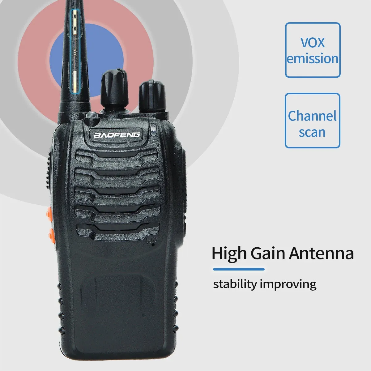 2/4PCS Baofeng BF-888S V2 Walkie Talkie Dual Band Portable Long Range Standby UHF 400-470MHz USB Ham Two Way Radio for Hunting